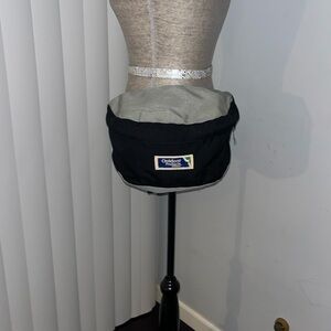 Outdoor Products Vintage 80s Fanny Pack Black/Gray USA Waist Bag Hiking.